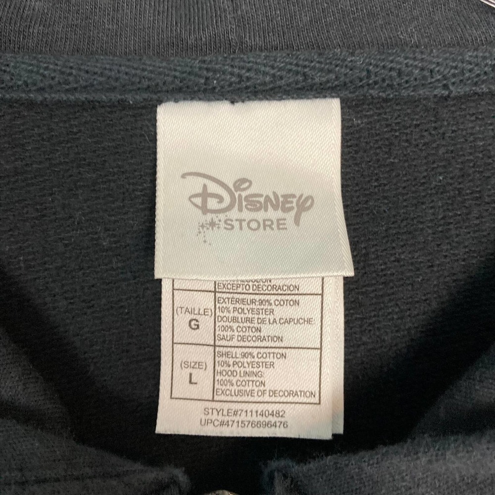 Disney Store Chicago Skyline Mickey Mouse Black Unisex Full Zip Hoodie Size L - Picture 2 of 12